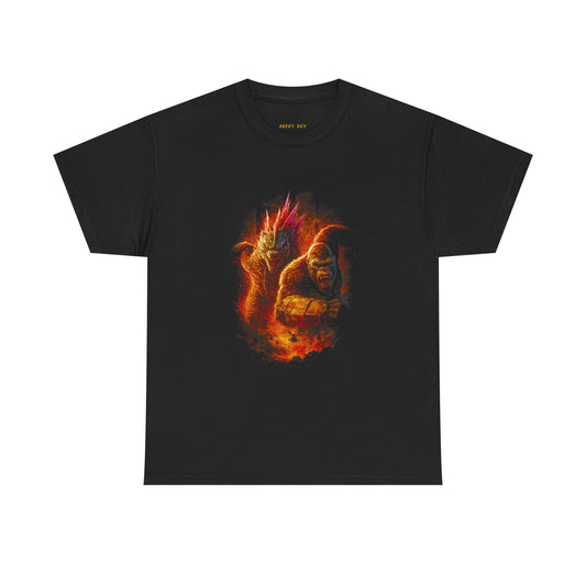 Phoenix & Skull Flame T-Shirt — Gothic Fire Skull Tee