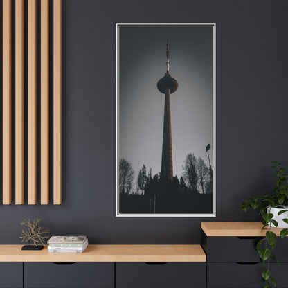 TV Tower Matte Canvas, Framed (Multi-color)