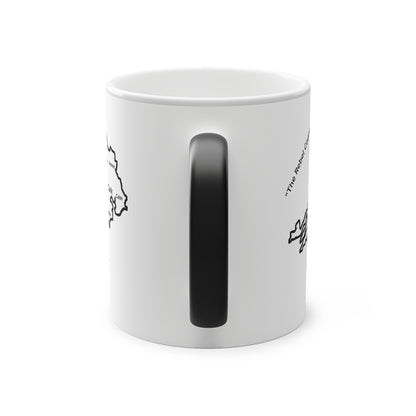 Cork Magic Mug: Color - Changing Coffee Cup with Artistic Map Design