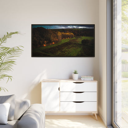 Listowel Town Park Matte Canvas, Framed (Multi-color)