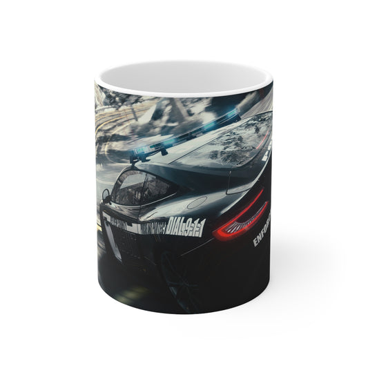 Need for Speed Ceramic Coffee Mug - 11oz & 15oz Race Car Design