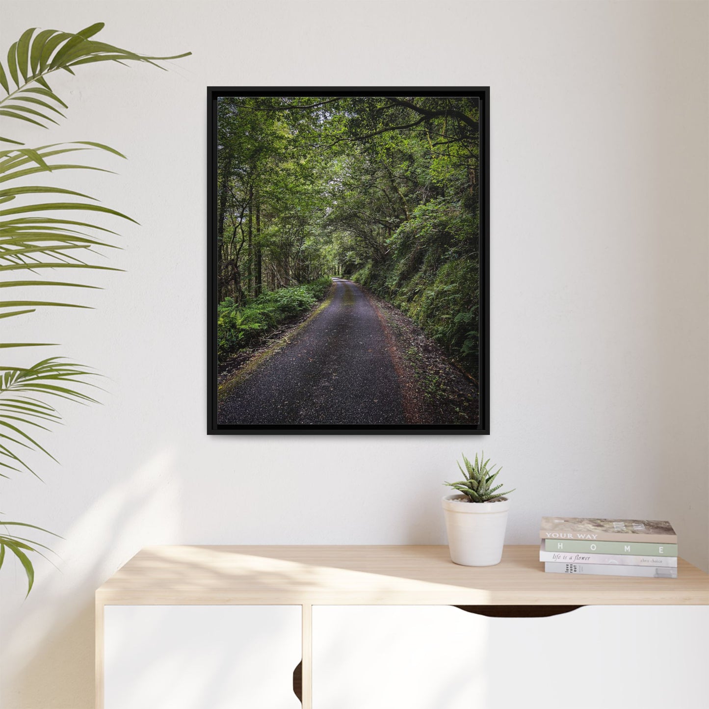 Glanageenty Forest Trail Matte Canvas, Framed (Multi-color)