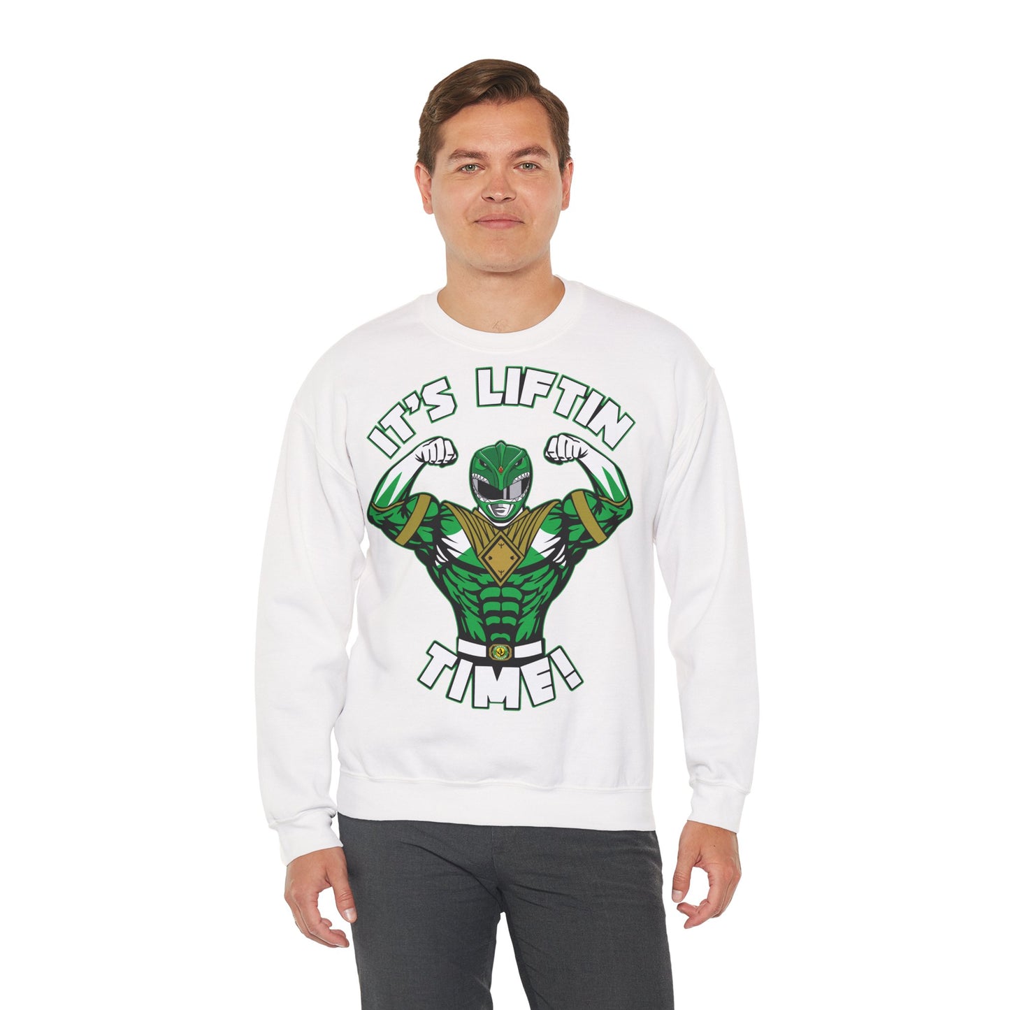 It's Liftin' Time Unisex Crewneck Sweatshirt - Fitness Motivational Apparel White