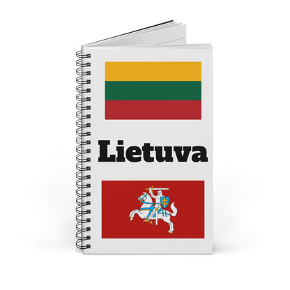 Lithuanian Pride Spiral Journal - Flag & Country Emblem Design