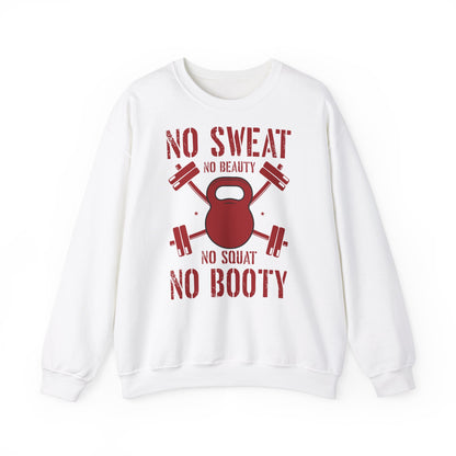 Funny Fitness Sweatshirt - "No Sweat No Beauty" Crewneck