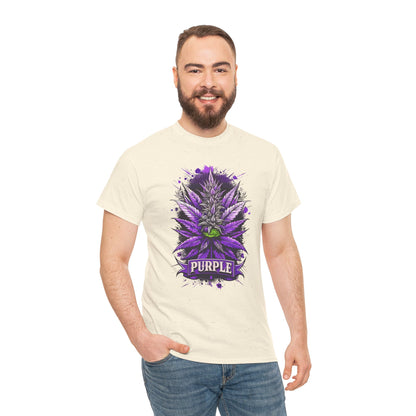Purple Cannabis Bud T-Shirt — Bold Psychedelic Marijuana Graphic Tee
