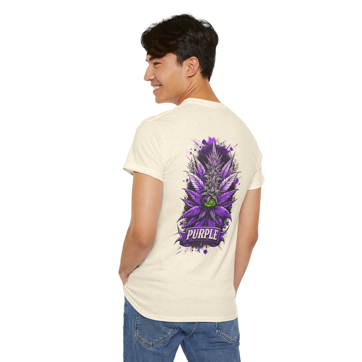 Purple Cannabis Bud T-Shirt — Bold Psychedelic Marijuana Graphic Tee