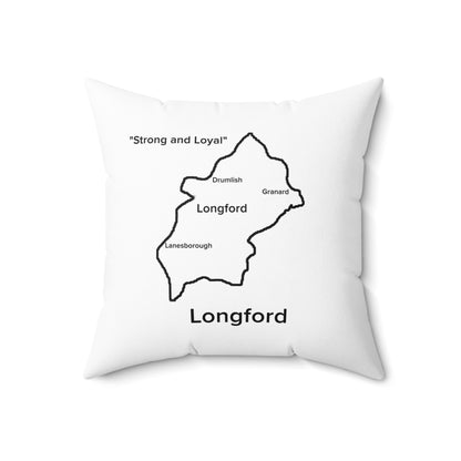 Longford Spun Polyester Square Pillow White Edition 4 Sizes