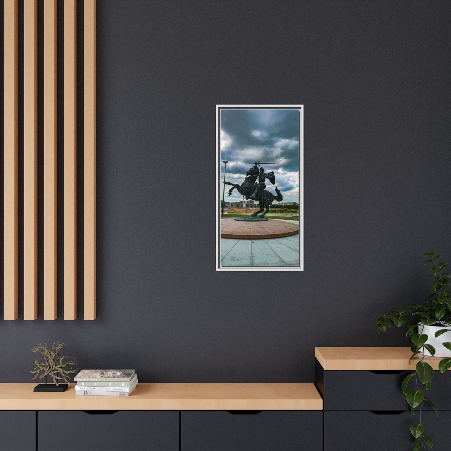 Kaunas Matte Canvas, Framed (Multi-color)