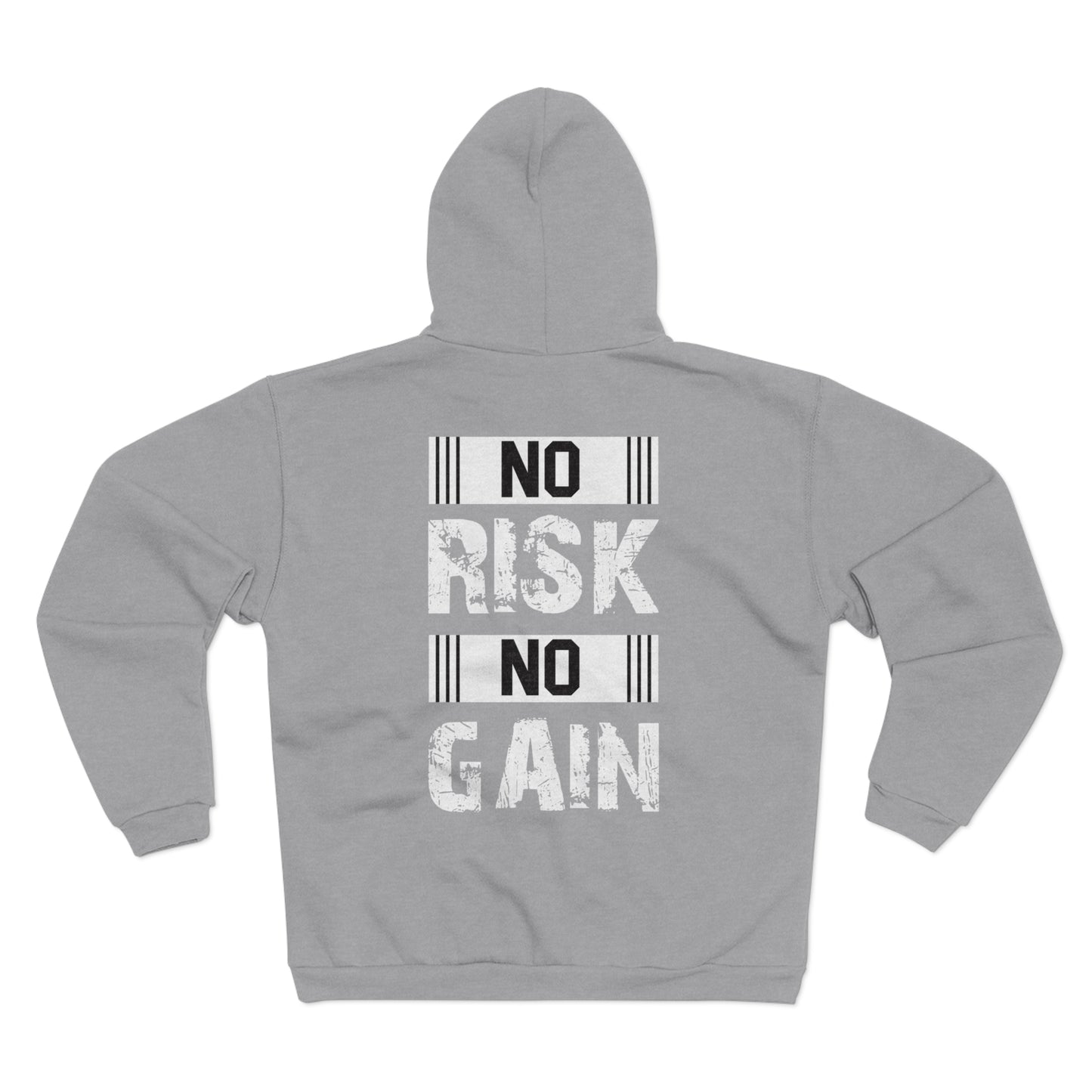 No Risk No Gain Unisex Hooded Zip Sweatshirt