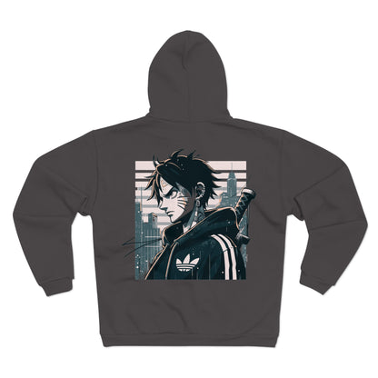 Warrior From The Future Unisex Hooded Zip Sweatshirt