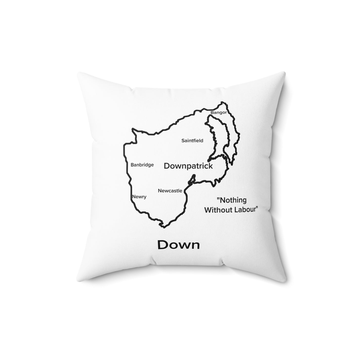 Down Spun Polyester Square Pillow White Edition 2 Sizes