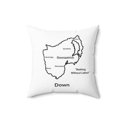 Down Spun Polyester Square Pillow White Edition 2 Sizes