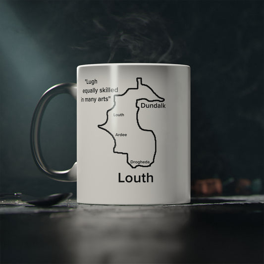 Louth Magic Mug: Color - Changing Coffee Cup with Artistic Map Design
