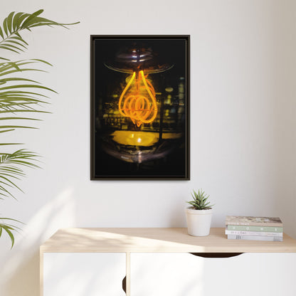 Bulb Matte Canvas, Framed (Multi-color)