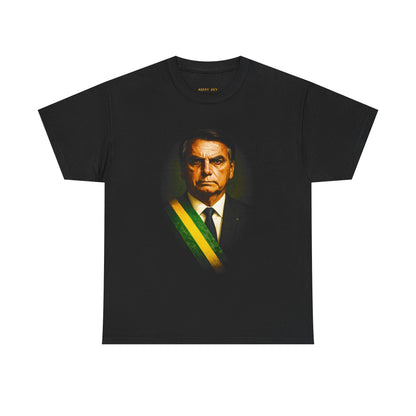 Political Portrait T-Shirt — Brazilian Presidential Sash Design