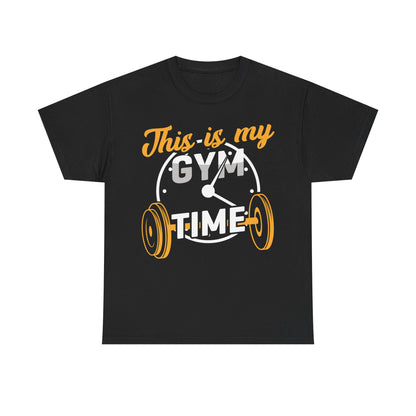 Gym Time Unisex Heavy Cotton Tee - Perfect Workout Shirt for Fitness Enthusiasts