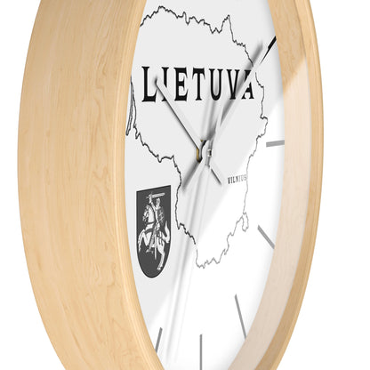 Lithuania Minimalistic Map Wall Clock - Modern Decor for Home & Office