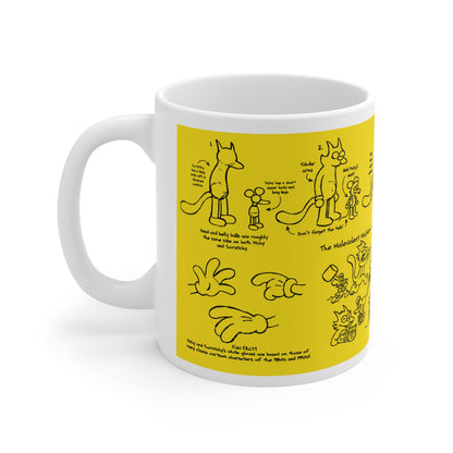 Whimsical Cartoon Ceramic Coffee Mug - 11oz & 15oz