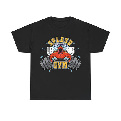 Splash Gym Unisex Heavy Cotton Tee - Perfect for Fitness Enthusiasts Black