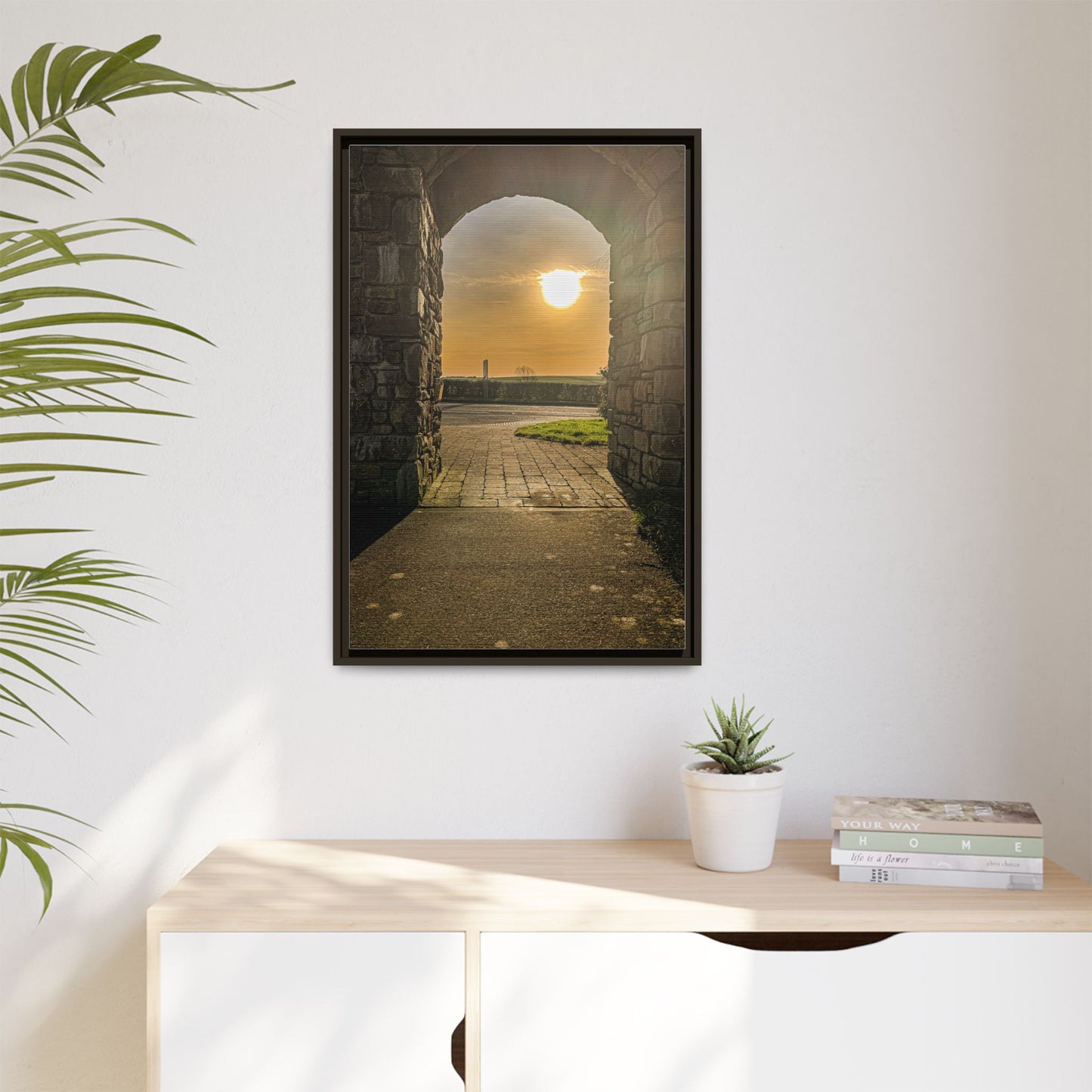 Pillars Matte Canvas, Framed (Multi-color)