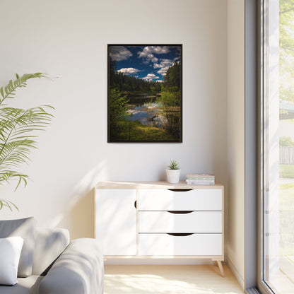 Vilnius Lake Matte Canvas, Framed (Multi-color)