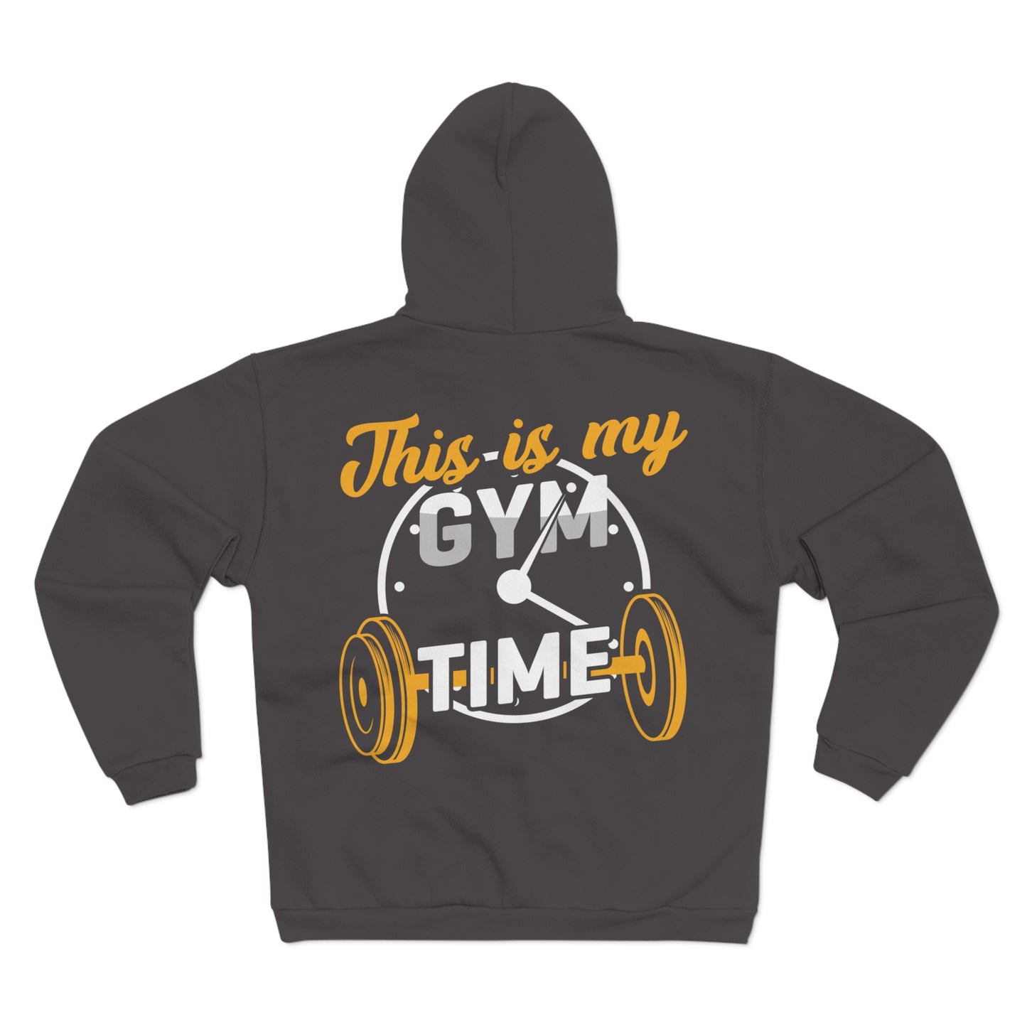 Unisex Gym Time Hooded Zip Sweatshirt - Perfect for Fitness Lovers and Active Lifestyles