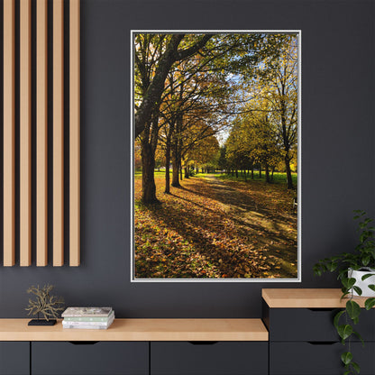 Listowel town Park Autumn Matte Canvas, Framed (Multi-color)