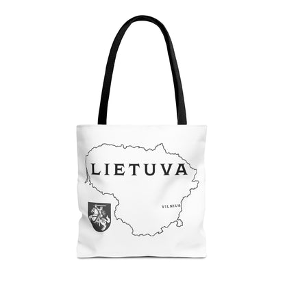 Lietuva Map Tote Bag - Stylish Travel Bag for Lithuanian Pride