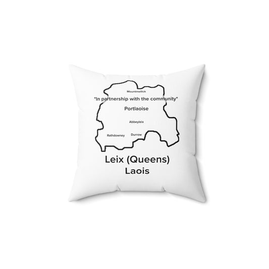 Laois Spun Polyester Square Pillow White Edition 2 Sizes
