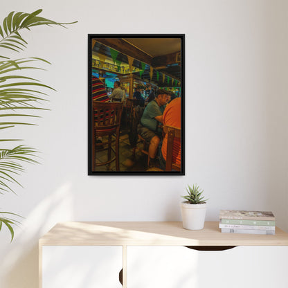 Irish Pub Matte Canvas, Framed (Multi-color)