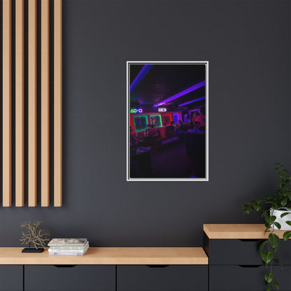 Mermaids Night Club Matte Canvas, Framed (Multi-color)