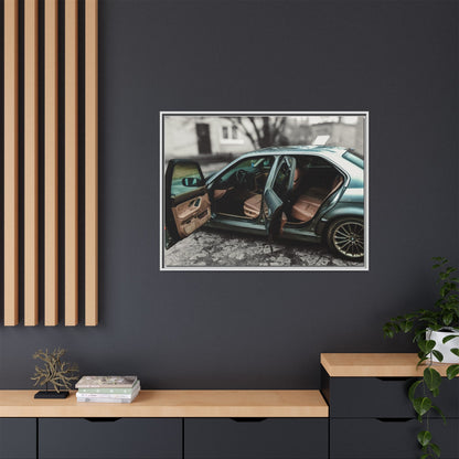 BMW 7 Matte Canvas, Framed (Multi-color)