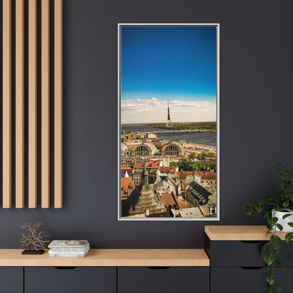 Riga TV Tower Matte Canvas, Framed (Multi-color)