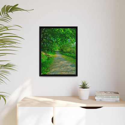 Listowel River Walk Matte Canvas, Framed (Multi-color)