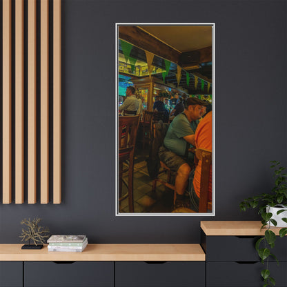 Irish Pub Matte Canvas, Framed (Multi-color)
