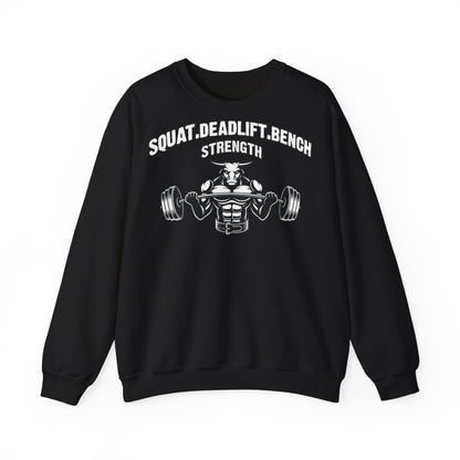 Gym Strength Sweatshirt - Squat, Deadlift, Bench Fitness Apparel