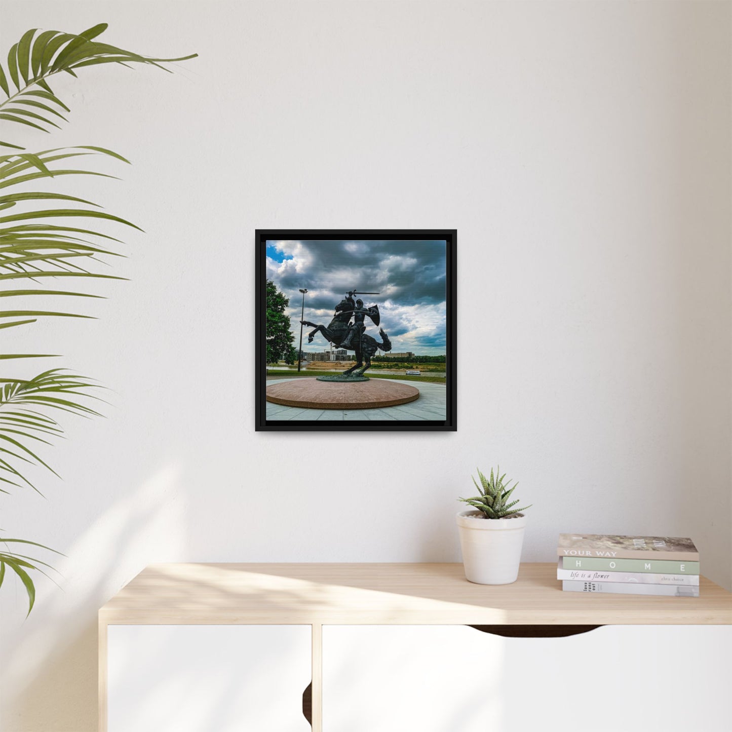 Kaunas Matte Canvas, Framed (Multi-color)