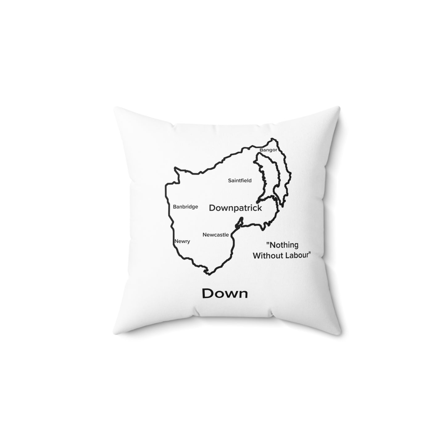 Down Spun Polyester Square Pillow White Edition 2 Sizes