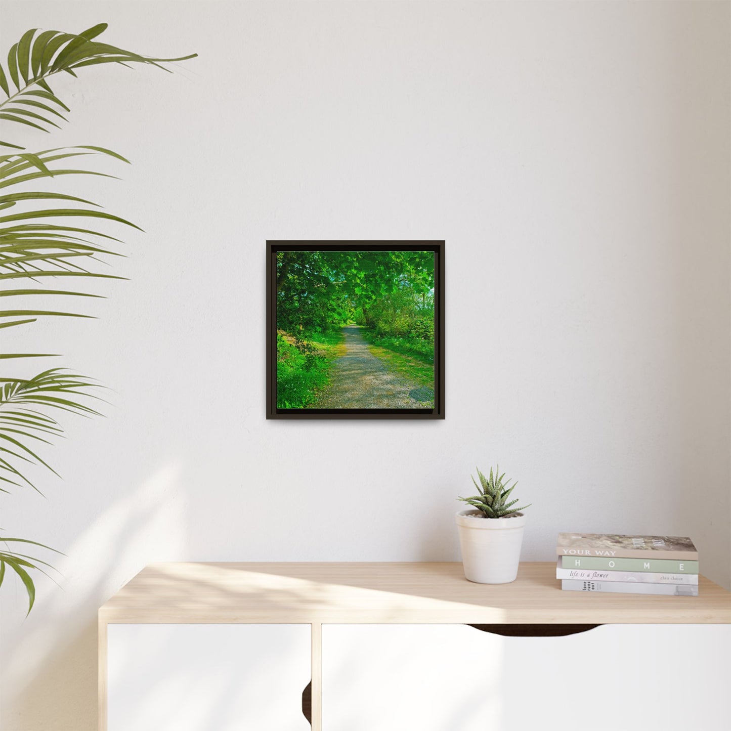 Listowel River Walk Matte Canvas, Framed (Multi-color)