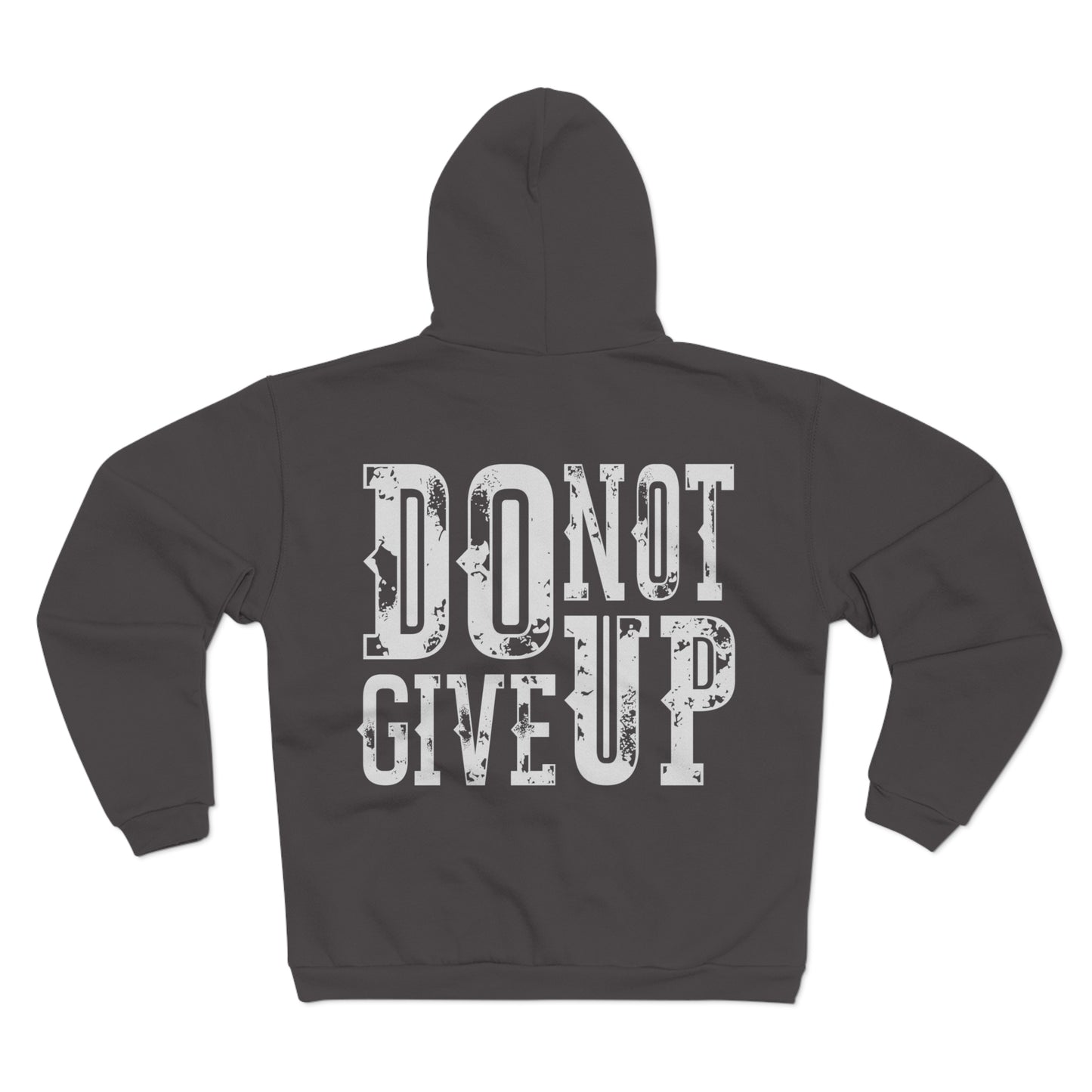 Motivational Zip-Up Hoodie - 'DO NOT GIVE UP'
