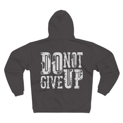 Motivational Zip-Up Hoodie - 'DO NOT GIVE UP'
