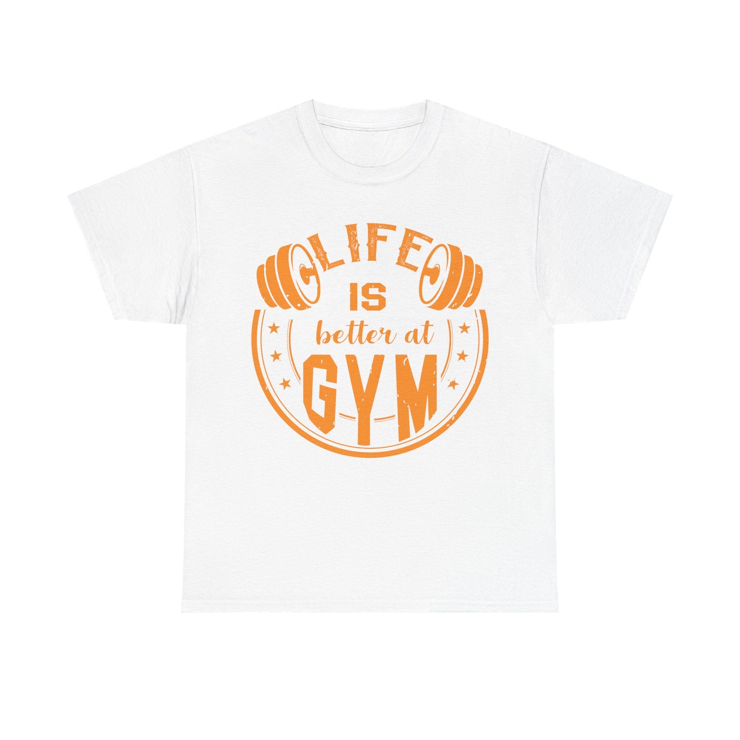 Life is Better at Gym Unisex Heavy Cotton Tee - Motivational Fitness Apparel