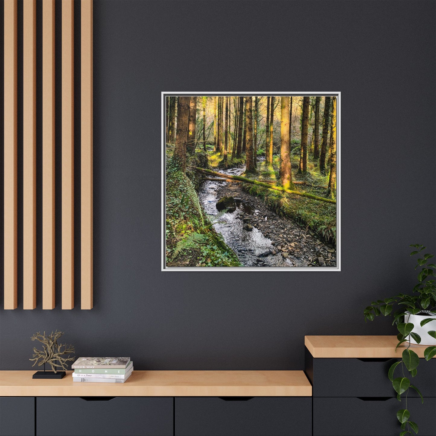 Glanageenty Forest Trail 2 Matte Canvas, Framed (Multi-color)