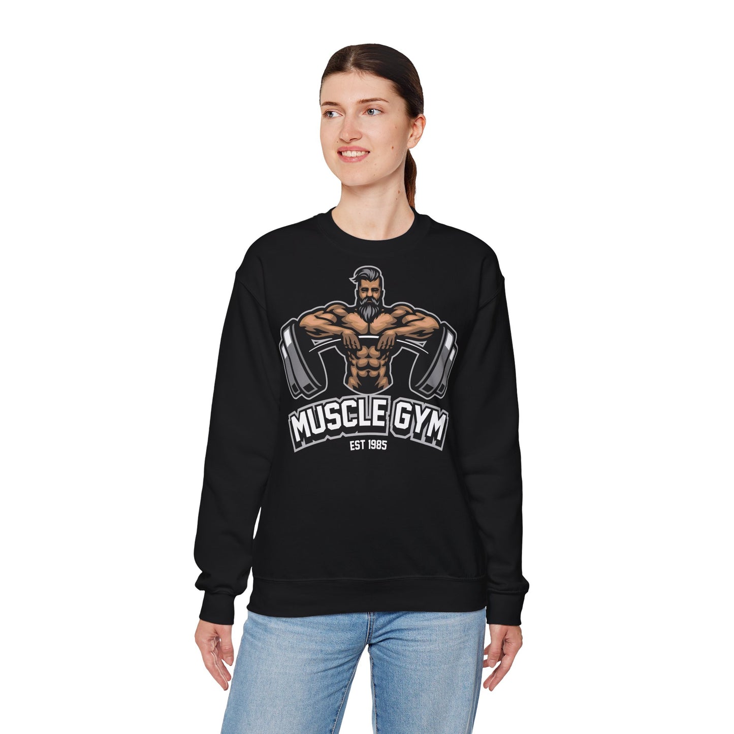 Muscle Gym Unisex Heavy Blend™ Crewneck Sweatshirt – Perfect for Fitness Enthusiasts