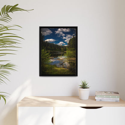 Vilnius Lake Matte Canvas, Framed (Multi-color)