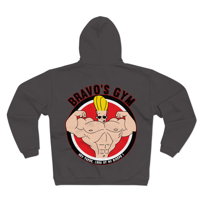 Bravo's Gym Design - Unisex Hooded Zip Sweatshirt