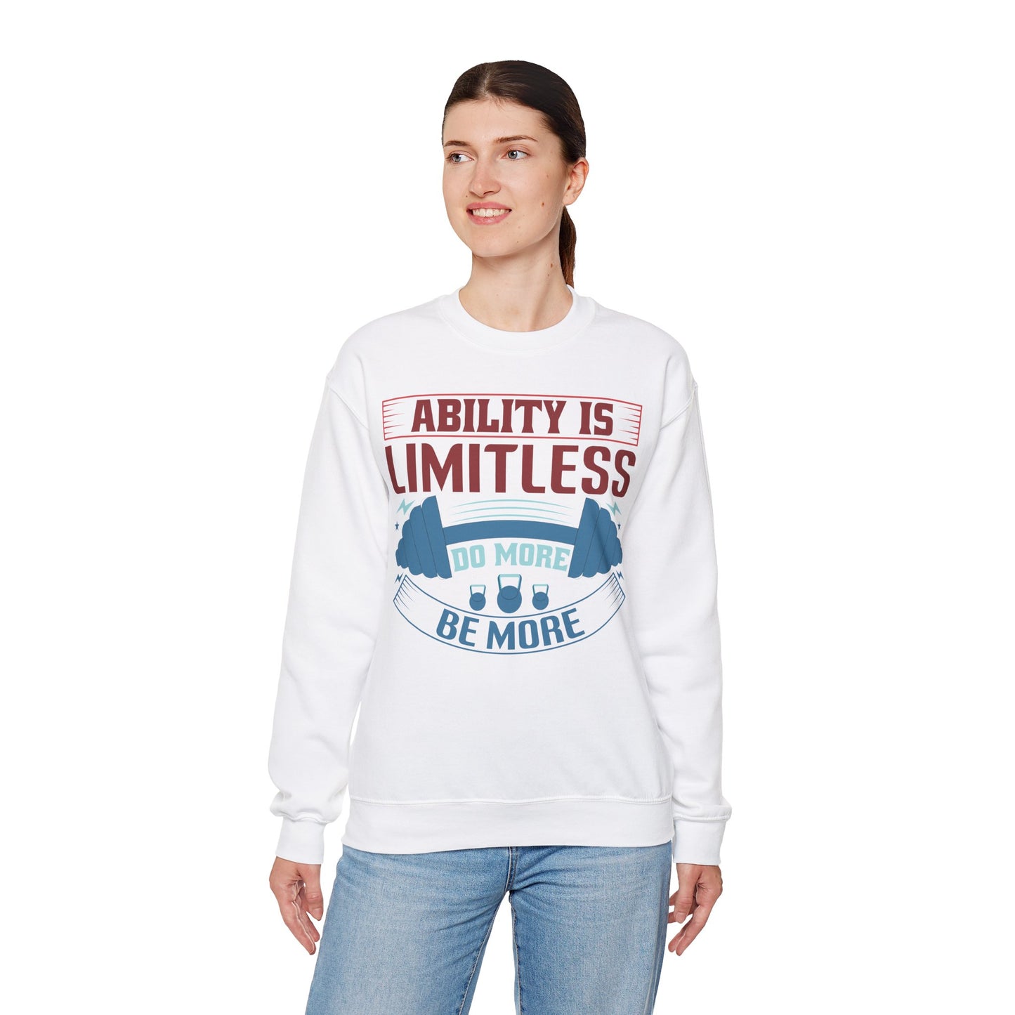 Limitless Ability Unisex Heavy Blend™ Crewneck Sweatshirt Motivational Fitness
