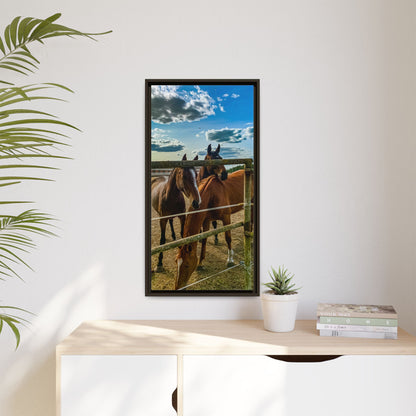 Horses Matte Canvas, Framed (Multi-color)