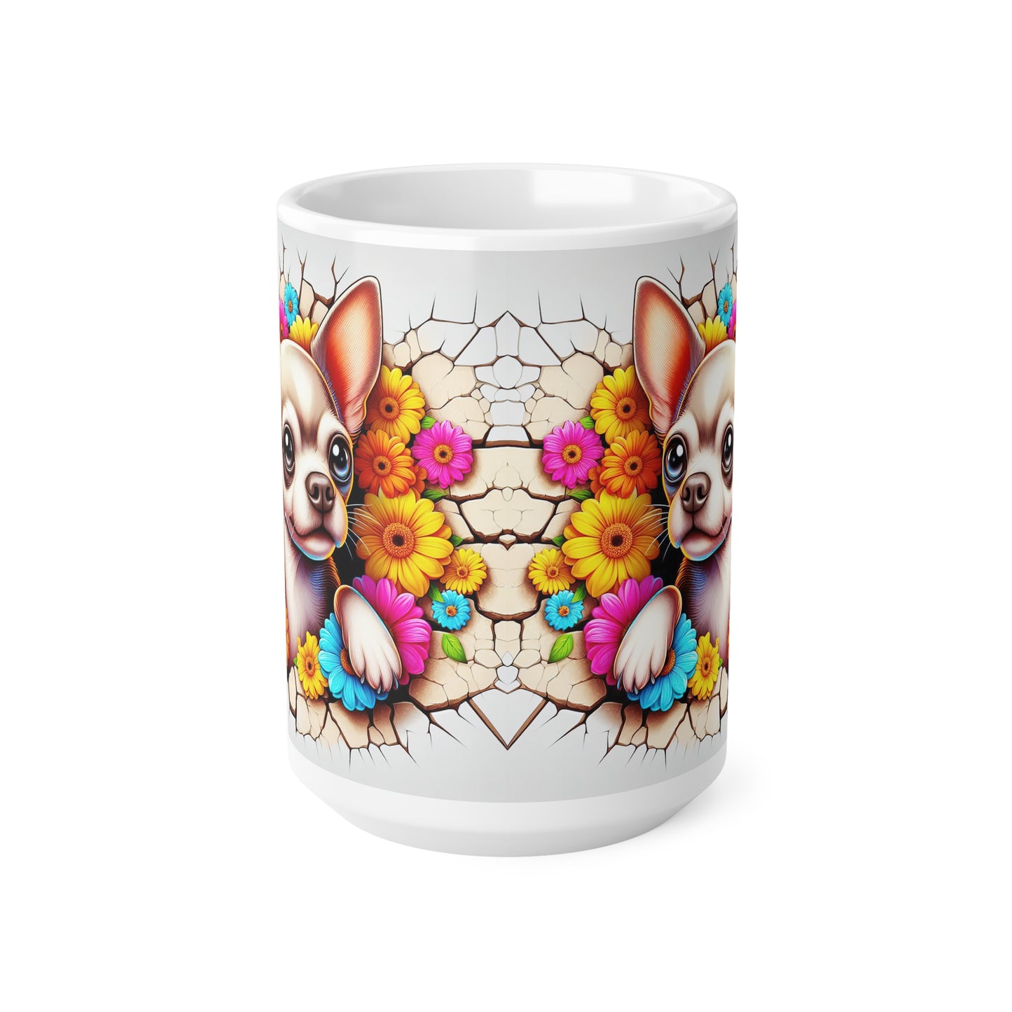 Charming Floral Chihuahua Coffee Mug - 11oz & 15oz